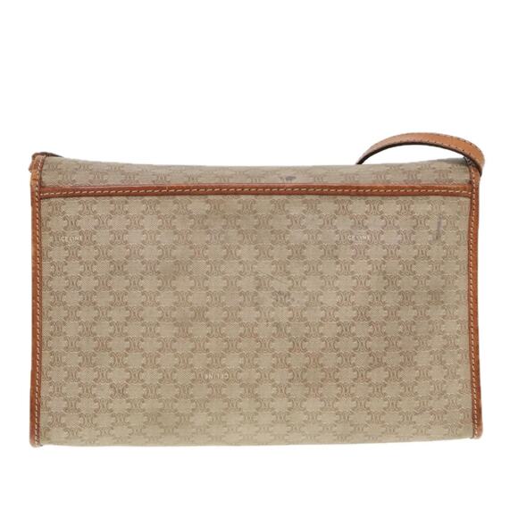 CELINE Macadam Canvas Shoulder Bag Pvc Beige - Picture 3 of 13